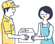 荷物を受け取るイメージ